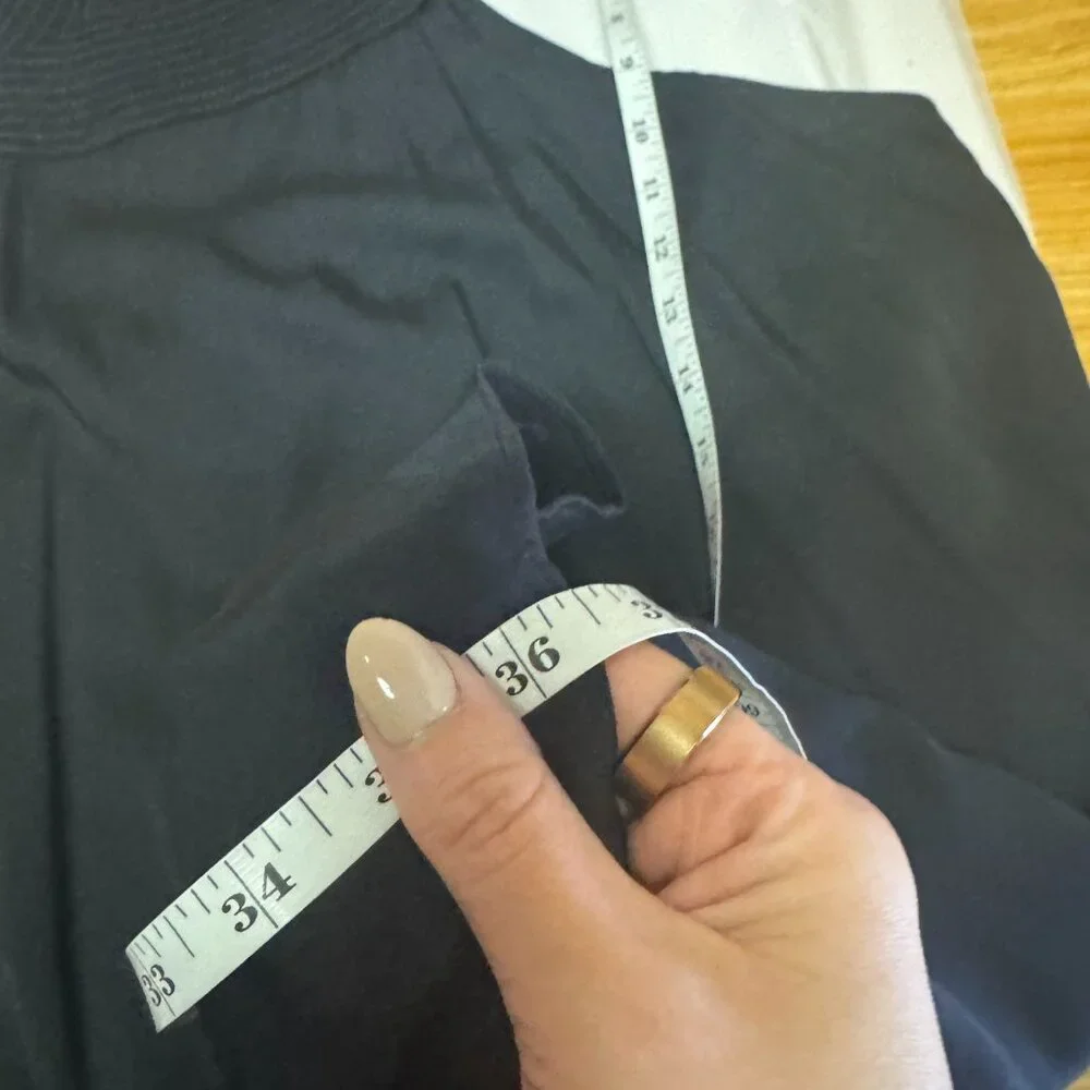 Anthropologie Black Asymmetrical Geometric Neckline Mini Dress - 10P - Picture 12 of 12